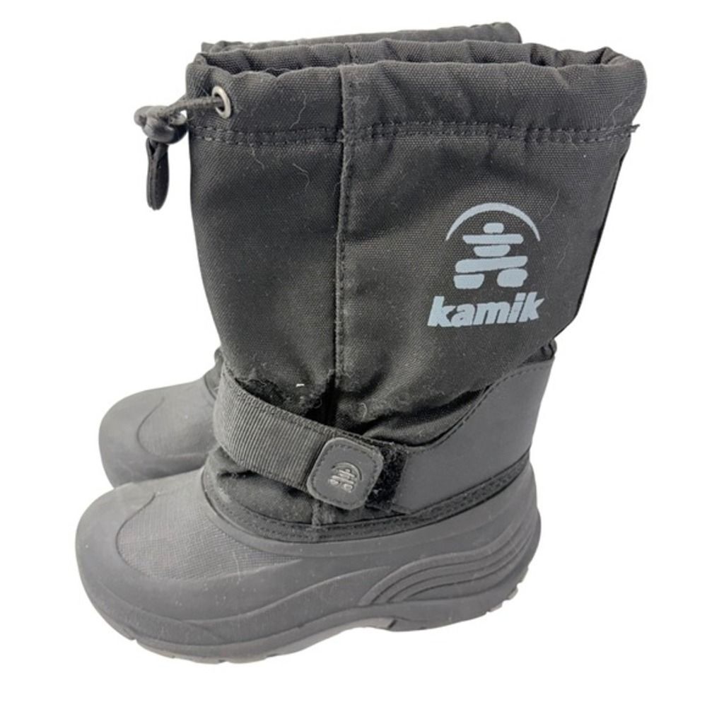 Kamik Snow Boots Little Kids Size 13 Black Waterproof Insulated Winter Boots